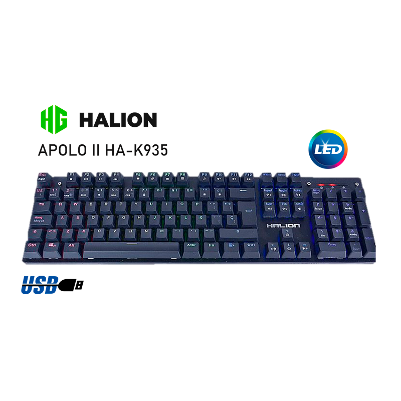 TECLADO GAMER HALION APOLO II HA-K935 LED