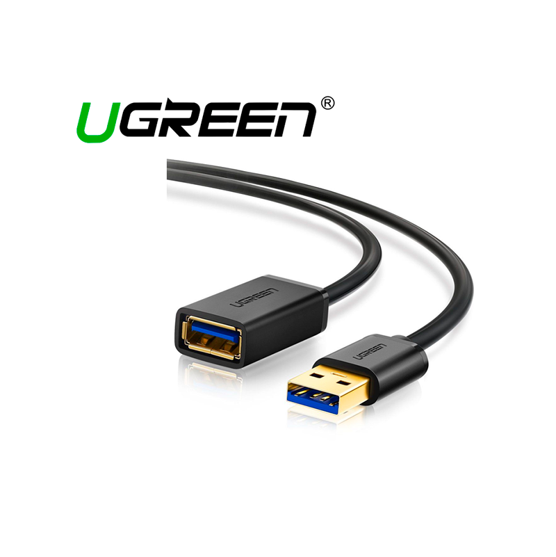 CABLE DE EXTENSION USB 3.0 UN MASCULINO A FEMENINO NEGRO 1M, UGREEN