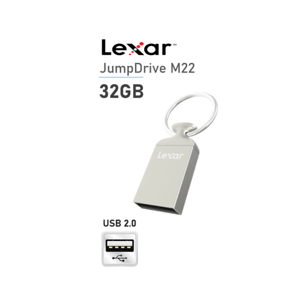 MEMORIA USB LEXAR JumpDrive M22 USB 2.0 32 GB COLOR PLATA