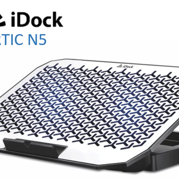 COOLER PARA LAPTOP N5 ARTIC SILVER BLUE LED IDOCK